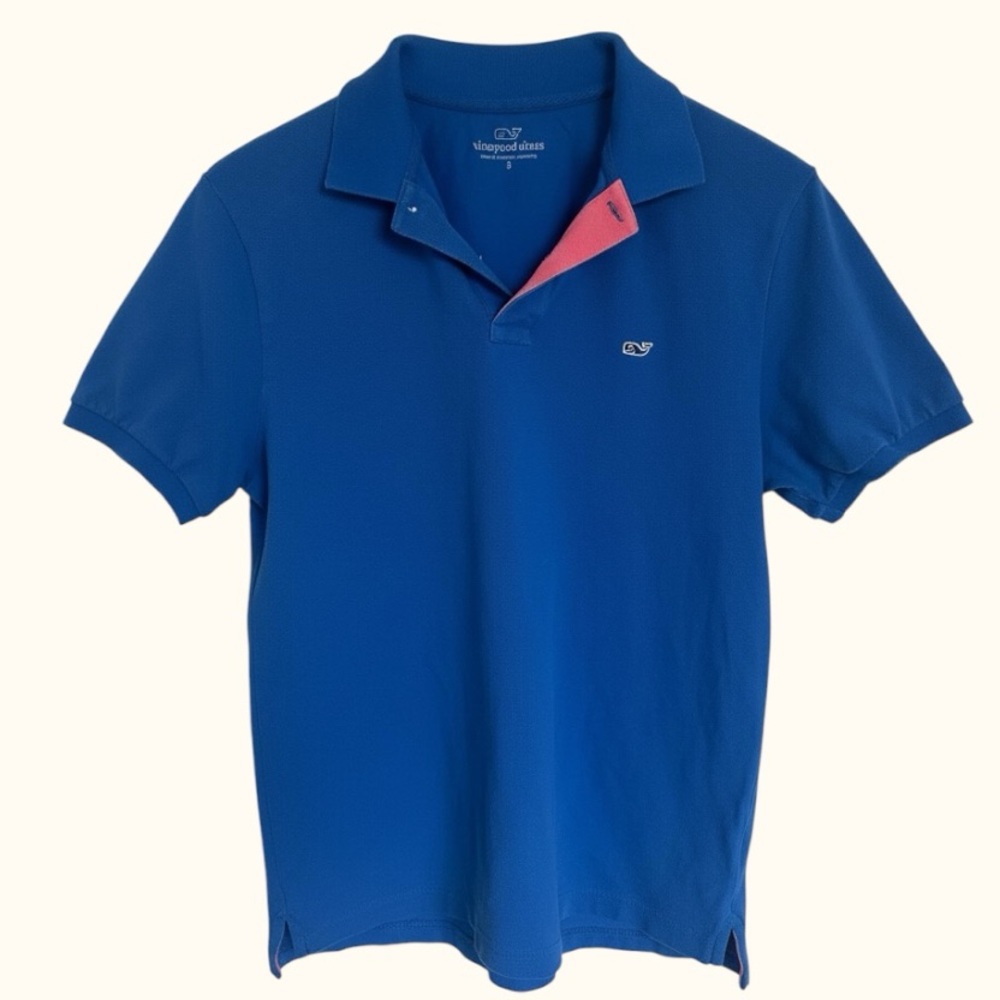 Vineyard Vines Men’s Classic Polo Shirt – Blue (Size S)